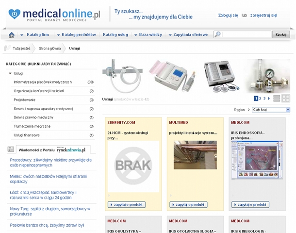 MedicalOnline.pl - usługi