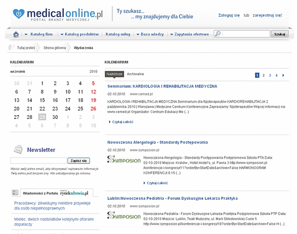MedicalOnline.pl - wydarzenia